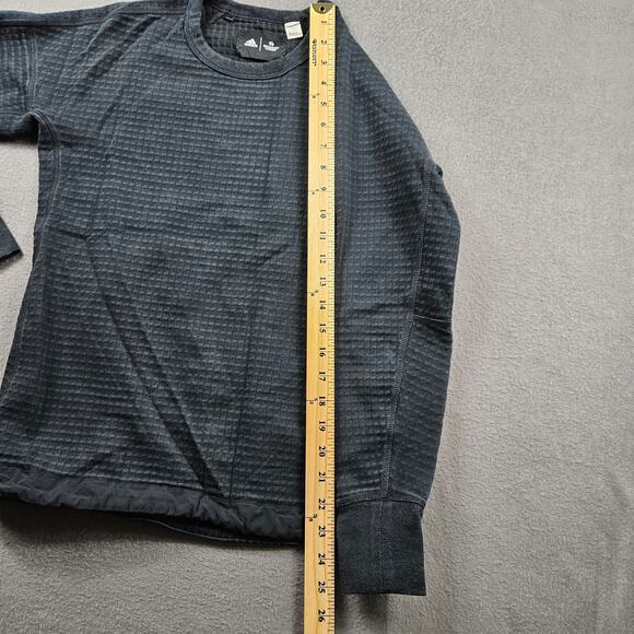 Adidas Reigning Champ Sweatshirt Crew Neck Pullover Waffle Knit Black Womens M - Picture 7 of 8